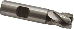 Interstate - 5/8" Diam, Fine Pitch, 3/4" LOC, 4 Flute Cobalt Roughing Square End Mill - Uncoated, 2-7/8" OAL, 5/8" Shank Diam, Single End - Eagle Tool & Supply