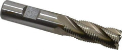 Interstate - 5/8" Diam, Fine Pitch, 1-5/8" LOC, 4 Flute Cobalt Roughing Square End Mill - Uncoated, 3-3/4" OAL, 5/8" Shank Diam, Single End - Eagle Tool & Supply