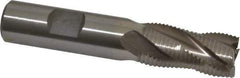 Interstate - 5/8" Diam, Fine Pitch, 1-1/4" LOC, 4 Flute Cobalt Roughing Square End Mill - Uncoated, 3-3/8" OAL, 5/8" Shank Diam, Single End - Eagle Tool & Supply