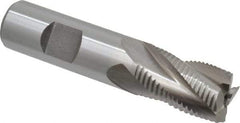 Interstate - 3/4" Diam, Fine Pitch, 1-1/4" LOC, 4 Flute Cobalt Roughing Square End Mill - Uncoated, 3-1/2" OAL, 3/4" Shank Diam, Single End - Eagle Tool & Supply