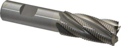 Interstate - 7/8" Diam, Fine Pitch, 1-7/8" LOC, 5 Flute Cobalt Roughing Square End Mill - Uncoated, 4-1/8" OAL, 3/4" Shank Diam, Single End - Eagle Tool & Supply