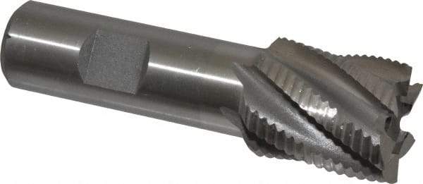 Interstate - 1" Diam, Fine Pitch, 1-1/8" LOC, 6 Flute Cobalt Roughing Square End Mill - Uncoated, 3-3/8" OAL, 3/4" Shank Diam, Single End - Eagle Tool & Supply