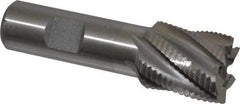 Interstate - 1" Diam, Fine Pitch, 1-1/8" LOC, 6 Flute Cobalt Roughing Square End Mill - Uncoated, 3-3/8" OAL, 3/4" Shank Diam, Single End - Eagle Tool & Supply