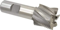 Interstate - 1-1/4" Diam, Fine Pitch, 1-1/8" LOC, 6 Flute Cobalt Roughing Square End Mill - Uncoated, 3-3/8" OAL, 3/4" Shank Diam, Single End - Eagle Tool & Supply