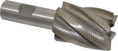 Interstate - 1-1/2" Diam, Fine Pitch, 2" LOC, 6 Flute Cobalt Roughing Square End Mill - Uncoated, 4-1/4" OAL, 3/4" Shank Diam, Single End - Eagle Tool & Supply