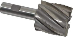 Interstate - 2" Diam, Fine Pitch, 2" LOC, 8 Flute Cobalt Roughing Square End Mill - Uncoated, 4-1/2" OAL, 3/4" Shank Diam, Single End - Eagle Tool & Supply