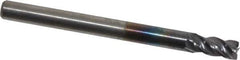 Kennametal - 1/8", 1/4" LOC, 1/8" Shank Diam, 1-1/2" OAL, 4 Flute, Solid Carbide Square End Mill - Single End, AlTiN Finish, Spiral Flute, 38° Helix, Centercutting, Right Hand Cut, Right Hand Flute, Series HPHV - Eagle Tool & Supply