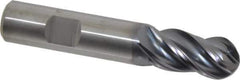 Kennametal - 5/8" Diam, 1-1/4" LOC, 4 Flute Solid Carbide Ball End Mill - AlTiN Finish, Single End, 3-1/2" OAL, 5/8" Shank Diam, Spiral Flute - Eagle Tool & Supply