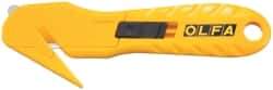 Olfa - Retractable Utility Knife - 1.58" High Carbon Tool Steel Blade, Yellow Nylon-6 Polyamide Handle, 1 Blade Included - Eagle Tool & Supply