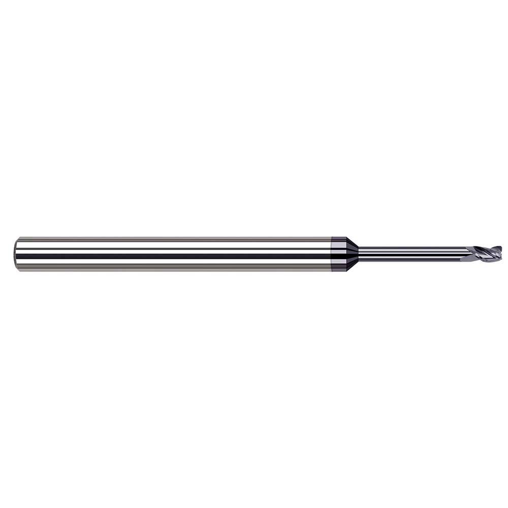 Harvey Tool - Corner Radius & Corner Chamfer End Mills; Mill Diameter (mm): 1.00 ; Mill Diameter (Decimal Inch): 0.0394 ; End Type: Corner Radius ; Corner Radius (mm): 0.10 ; Number of Flutes: 3 ; Material: Solid Carbide - Exact Industrial Supply