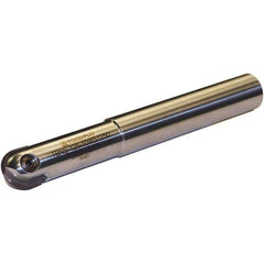 Tool-Flo - 3/4" Cut Diam, 3/4" Shank Diam, 6.281" OAL, Indexable Ball Nose End Mill - 1-3/4" Head Length, Straight Shank, TBN Toolholder, TBNR 750, TBRR 750 Insert - Eagle Tool & Supply