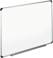 UNIVERSAL - 36" High x 48" Wide Erasable Melamine Marker Boards - Aluminum/Plastic Frame, 49.67" Deep, Includes Accessory Tray/Rail & Mounting Kit - Eagle Tool & Supply