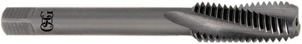 OSG - M5x0.80 Metric Coarse 3 Flute Bottoming Spiral Flute Tap - Solid Carbide, Bright Finish, 60mm OAL, Right Hand Flute, Right Hand Thread, H3, Series 389 - Eagle Tool & Supply