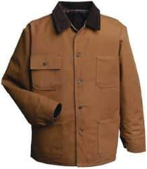 PRO-SAFE - Size XL General Purpose Jacket - Brown, Cotton & Polyester, Buttons Closure - Eagle Tool & Supply