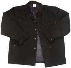 PRO-SAFE - Size XL Cold Weather Jacket - Black, Nylon Quilt Lined & Cotton Duck, Buttons Closure - Eagle Tool & Supply