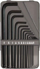 Bondhus - 13 Piece L-Key Ball End Hex Key Set - Hex Range 0.05 to 3/8", 7-1/2" OAL, Protanium High Torque Steel - Eagle Tool & Supply
