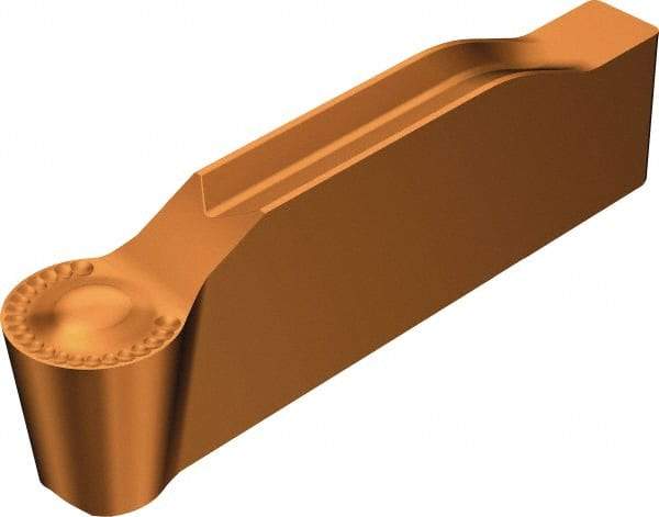 Sandvik Coromant - 0800N123 Grade 1125, 8mm Cutting Width Carbide Grooving Insert - 3.8mm Max Depth of Cut, Neutral, 4mm Corner Radius, TiAlN Finish - Eagle Tool & Supply