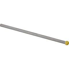 Made in USA - 1/4" Cut Diam, 1/4" Shank Diam, Ball Head Single Cut Burr - Carbide, 7/32" LOC, 6-3/4" OAL - Eagle Tool & Supply