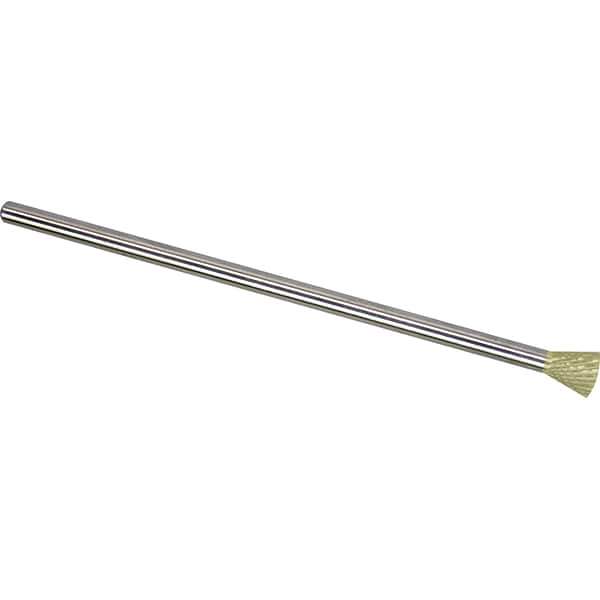 Made in USA - 1/4" Cut Diam, 1/4" Shank Diam, Inverted Cone Head Double Cut Burr - Carbide, 5/16" LOC, 6-3/4" OAL - Eagle Tool & Supply