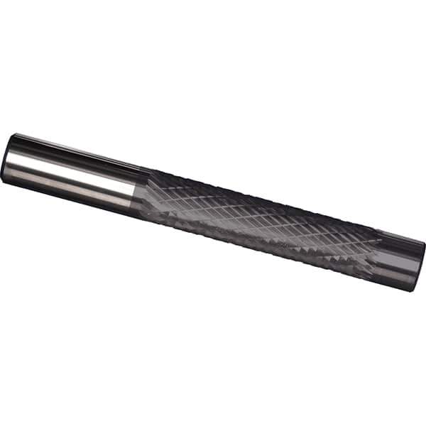 Made in USA - 1/4" Diam, 1-1/4" LOC, Solid Carbide Diamond Pattern Router Bit - Right Hand Cut, 3" OAL, 1/4" Shank Diam, Use on Cast Iron, Stainless, Steel, Titanium - Eagle Tool & Supply