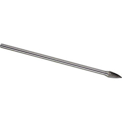 Made in USA - 6mm Cut Diam, 0.2362" Shank Diam, Tree Head Single Cut Burr - Carbide, 16mm LOC, 163mm OAL - Eagle Tool & Supply