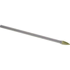 Made in USA - 9.5mm Cut Diam, 0.2362" Shank Diam, Tree Head Single Cut Burr - Carbide, 19mm LOC, 169mm OAL - Eagle Tool & Supply