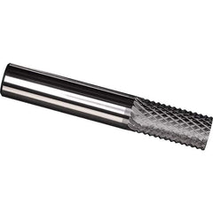 Made in USA - 5/16" Diam, 1" LOC, Plain End, Solid Carbide Diamond Pattern Router Bit - Right Hand Cut, 2-1/2" OAL, 5/16" Shank Diam, Use on Carbon & Honeycomb, Carbon Fiber, Composite, Fiberglass, Graphite - Eagle Tool & Supply