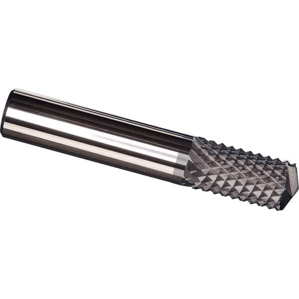 Made in USA - 3/8" Diam, 1" LOC, Drill Point End, Solid Carbide Diamond Pattern Router Bit - Right Hand Cut, 2-1/2" OAL, 3/8" Shank Diam, Use on Carbon & Honeycomb, Carbon Fiber, Composite, Fiberglass, Graphite - Eagle Tool & Supply