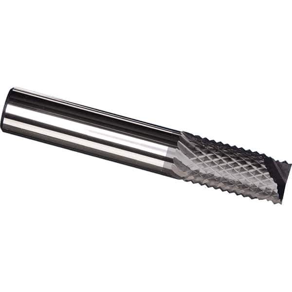 Made in USA - 3/32" Diam, 3/8" LOC, End Mill End, Solid Carbide Diamond Pattern Router Bit - Right Hand Cut, 1-1/2" OAL, 1/8" Shank Diam, Use on Carbon & Honeycomb, Carbon Fiber, Composite, Fiberglass, Graphite - Eagle Tool & Supply