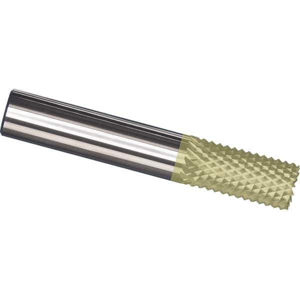 Made in USA - 1/8" Diam, 1/2" LOC, Burr End, Solid Carbide Diamond Pattern Router Bit - Right Hand Cut, 1-1/2" OAL, 1/8" Shank Diam, Use on Carbon & Honeycomb, Carbon Fiber, Composite, Fiberglass, Graphite - Eagle Tool & Supply