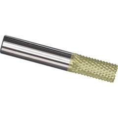 Made in USA - 1/2" Diam, 1" LOC, Burr End, Solid Carbide Diamond Pattern Router Bit - Right Hand Cut, 3" OAL, 1/2" Shank Diam, Use on Carbon & Honeycomb, Carbon Fiber, Composite, Fiberglass, Graphite - Eagle Tool & Supply