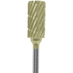 Made in USA - 1/4" Cut Diam, 0.0925" Shank Diam, Cylinder Head Chipbreaker Cut Burr - Carbide, 1/2" LOC, 2" OAL - Eagle Tool & Supply