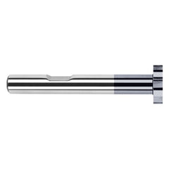 0.7500″ (3/4″) Cutter Diameter × 0.0780″ (5/64″) Width Carbide Square Large Diameter Deep Keyseat Cutter, 10 Flutes, AlTiN Coated - Exact Industrial Supply