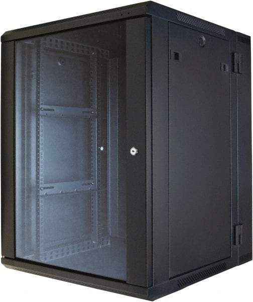 Video Mount - Security Camera Hinged Wall Equipment Rack Enclosure - Black - Eagle Tool & Supply