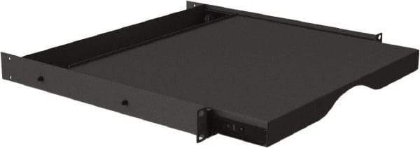 Video Mount - Security Camera Sliding Equipment Rack Shelf - Black - Eagle Tool & Supply