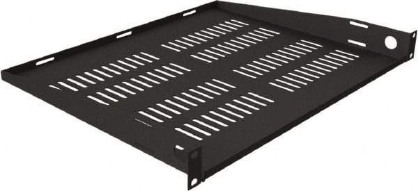 Video Mount - Security Camera Vented Equipment Rack Shelf - Black - Eagle Tool & Supply
