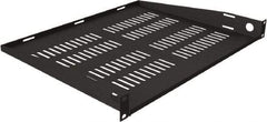 Video Mount - Security Camera Vented Equipment Rack Shelf - Black - Eagle Tool & Supply