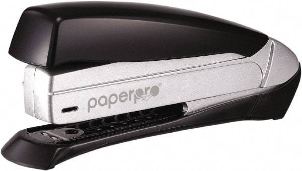 PaperPro - 20 Sheet Half Strip Stapler - Black/Silver - Eagle Tool & Supply