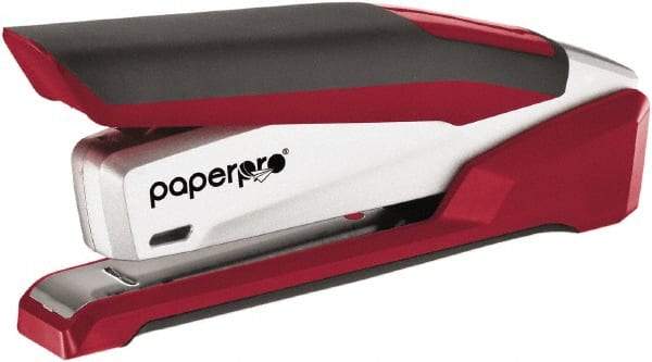 PaperPro - 28 Sheet Full Strip Desktop Stapler - Red & Silver - Eagle Tool & Supply