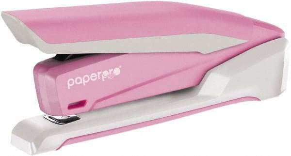 PaperPro - 20 Sheet Long Reach Stapler - Pink & White - Eagle Tool & Supply