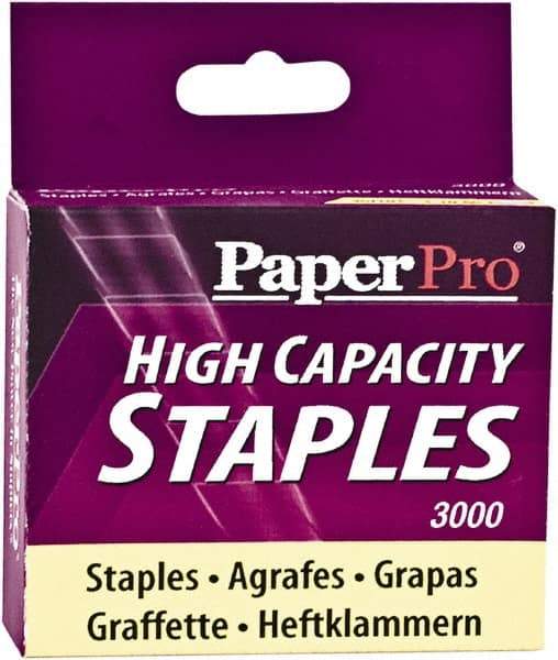 PaperPro - 3/8" Leg Length, Steel High Capacity Staples - 65 Sheet Capacity, For Use with PaperPros 1200 & 1210 - Eagle Tool & Supply