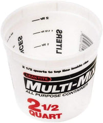 SEYMOUR-MIDWEST - 2-1/2 Qt, Plastic Round White Bucket & Pail Kit - Eagle Tool & Supply