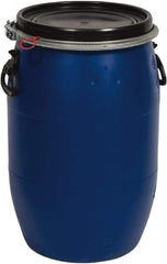 SEYMOUR-MIDWEST - 15 Gal, Polypropylene Round Blue Bucket/Pail - Handle & Lid Included - Eagle Tool & Supply