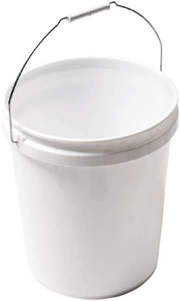 SEYMOUR-MIDWEST - 5 Gal, Plastic Round White Bucket & Pail Kit - Handle Included - Eagle Tool & Supply