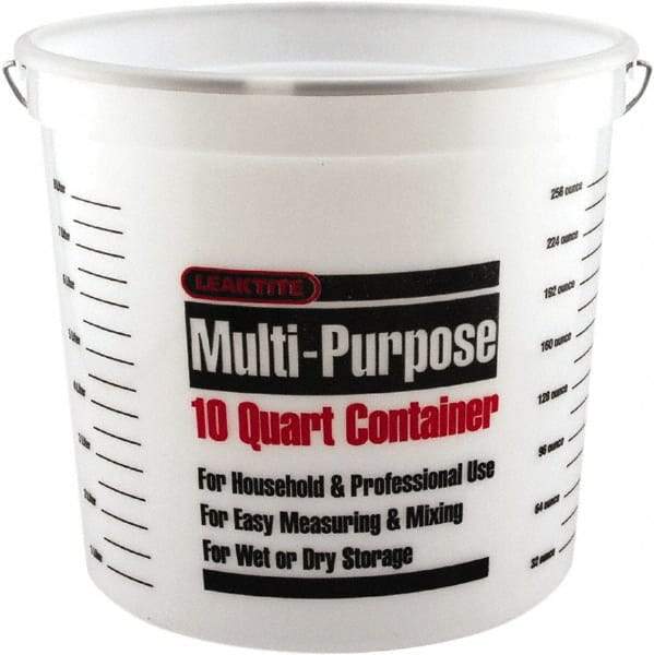 SEYMOUR-MIDWEST - 10 Qt, Plastic Round White Bucket & Pail Kit - Handle Included - Eagle Tool & Supply