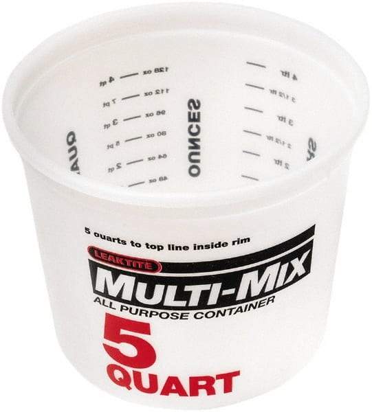 SEYMOUR-MIDWEST - 5 Qt, Plastic Round White Bucket & Pail Kit - Eagle Tool & Supply