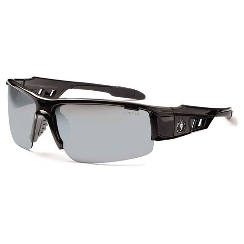 DAGR Silver Mirror Lens Black Safety Glasses - Eagle Tool & Supply