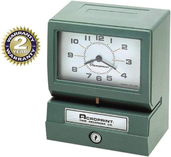 Acroprint Time Recorder - Time Clocks & Time Recorders Punch Style: Manual Power Source: AC Adapter - Eagle Tool & Supply