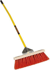 SEYMOUR-MIDWEST - 18" Rough Surface Polypropylene Push Broom - 5-1/2" Bristle Length, Wood Block, Bolt-On Handle Connection, Handle Included - Eagle Tool & Supply