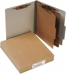 ACCO - 11 x 8 1/2", Letter Size, Gray, File Folders with Top Tab - Right of Center Tab Cut Location - Eagle Tool & Supply